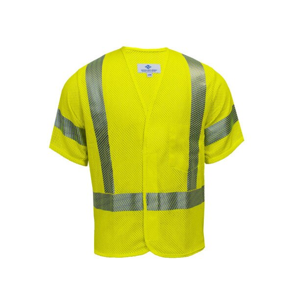 Flame Resistant Mesh Safety Vest, Class 3, Velcro Closure in Hi-Vis